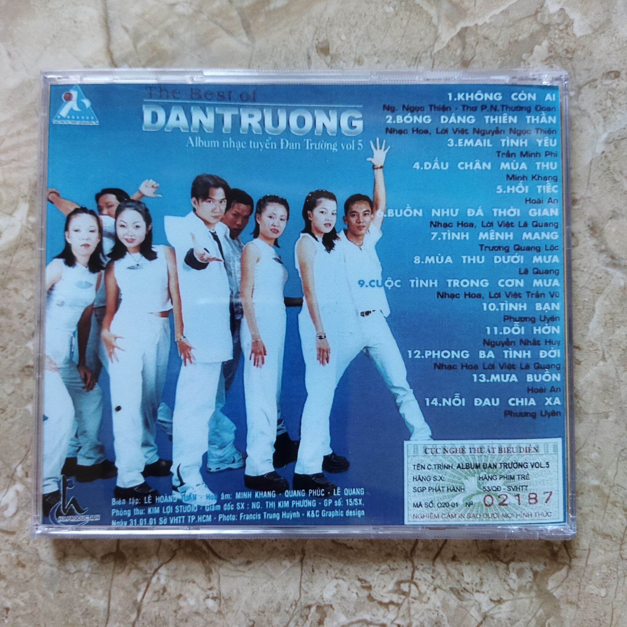 Bộ Bộ 5 cd nhạc trẻ Đan Trường phono