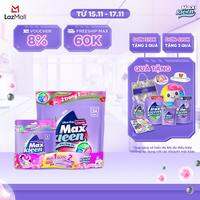 [Tăng thêm 4 viên] Túi Viên Giặt Xả MaxKleen hương Ngày Thư Thái (34 viên/ túi)