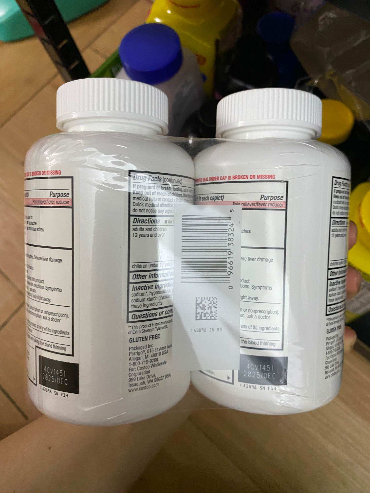 1 chai lẻ Ácetaminophen 500 viên của Mỹ
