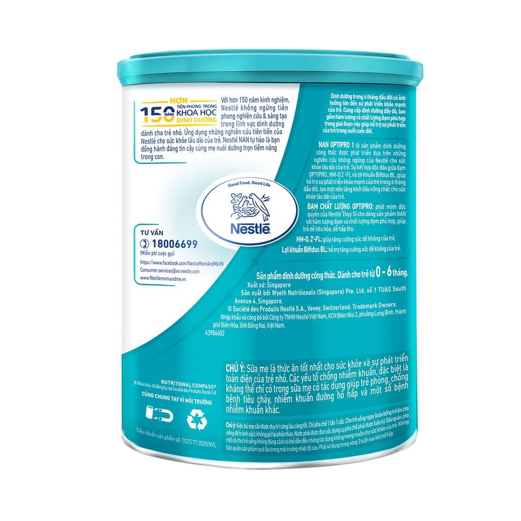 [Date 12/2023] Sữa Nan 1 Optipro HMO 900g