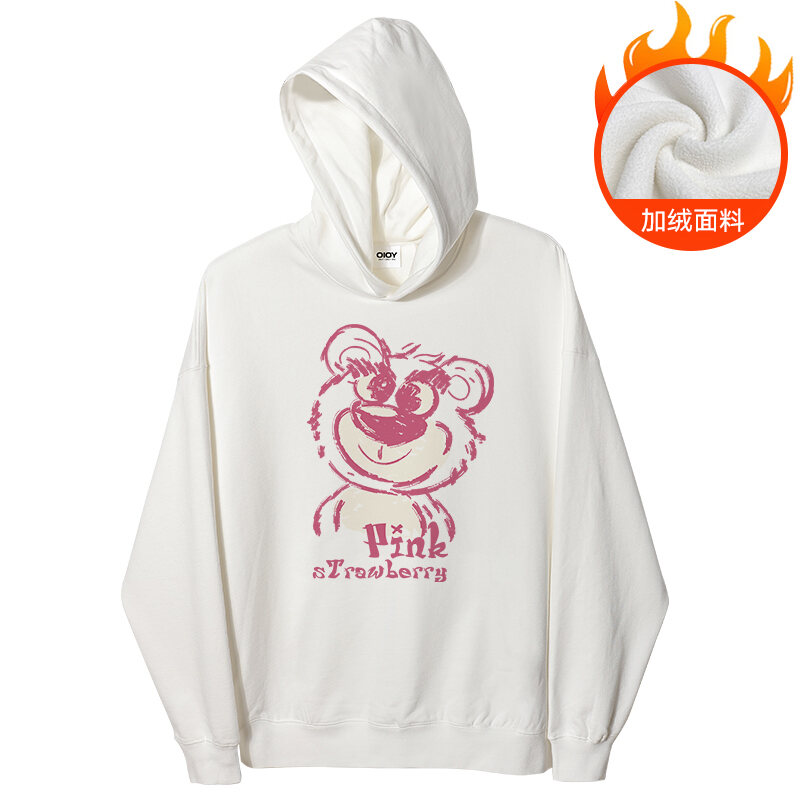 Áo Hoodie Gấu Dâu Tây Áo Rộng Rãi Thiết Kế Đặc Biệt Nguyên Bản Liền Mũ Màu  Hồng Vóc Dáng Nhỏ Cho Nữ Mẫu Mới Mùa Xuân Thu 2023 