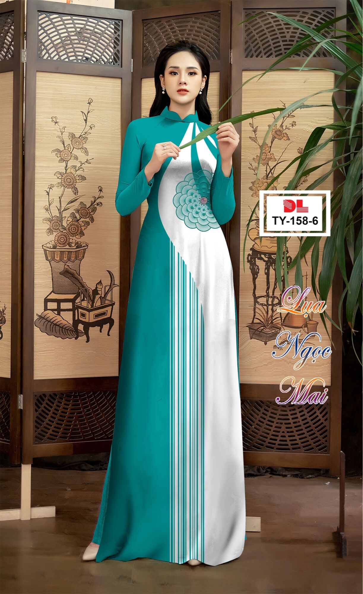 Vải áo dài hoa Hồng