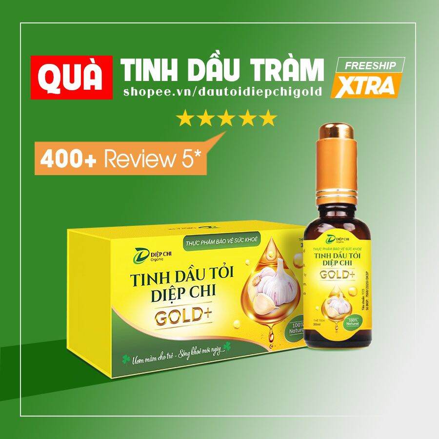 Tinh dầu tỏi diệp chi gold+ - giảm ho, cảm cúm, sổ mũi cho bé