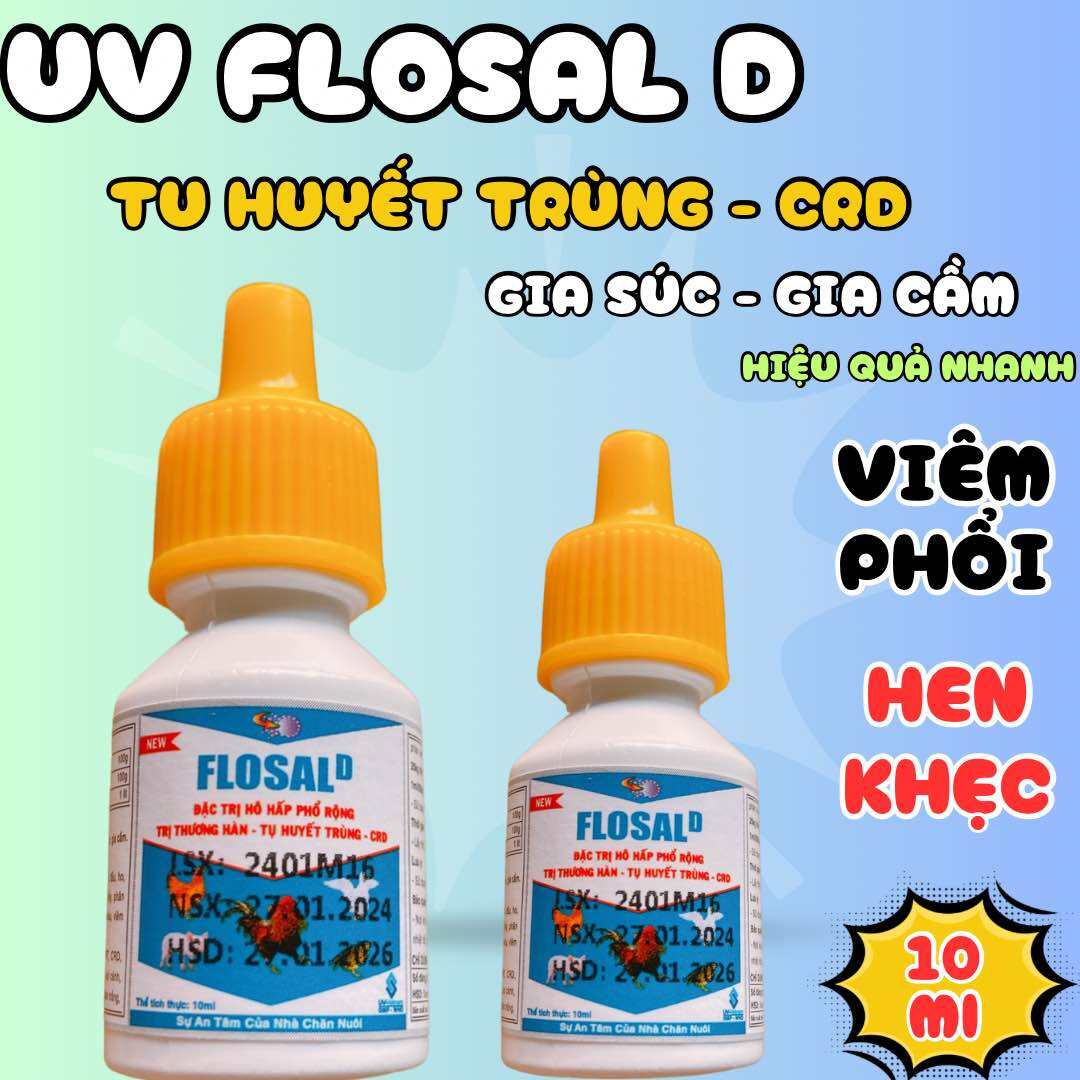 Flosal d lọ 10ml cho gà, khò khè, sổ mũi