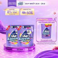 Combo 2 Nước giặt cho máy giặt cửa trước MaxKleen hương Dấu Ấn Ngọt Ngào 3.6kg