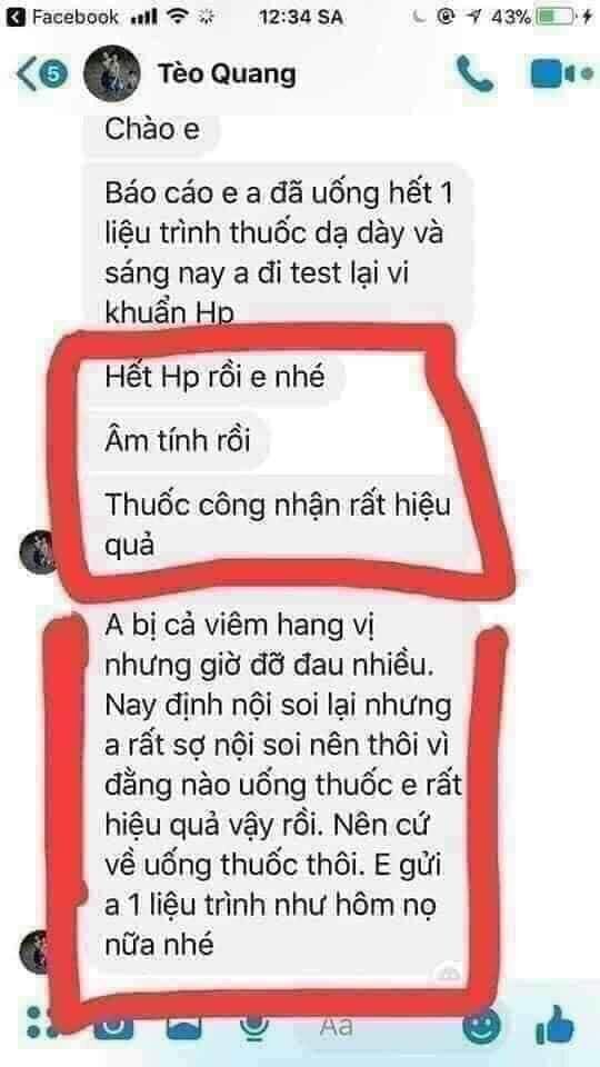 Thảo mộc dạ dày dùng 12 ngày