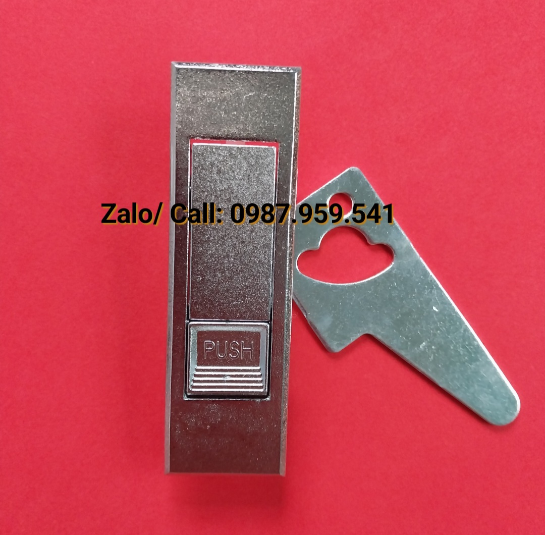 Khóa tủ điện MS603 màu trắng/ Khóa tủ cứu hỏa nút bấm bật màu trắng