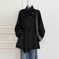 XUECAIQI | Áo Khoác Trench Đôi Mặt Phong Cách Retro Sang Trọng