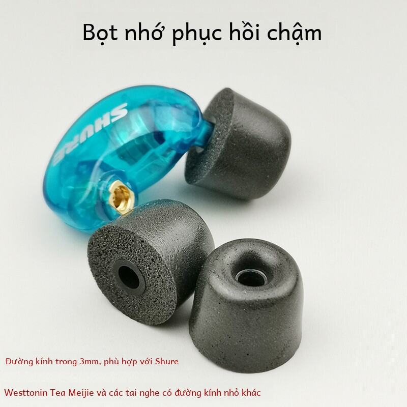 3mm Đàn Hồi Chậm Mút Tai Nghe Ốp Lưng Shure Se215 Se425 Se535 Se846 Tai Nghe Nhét Tai Bọt Bao Phụ Kiện Âm Thanh