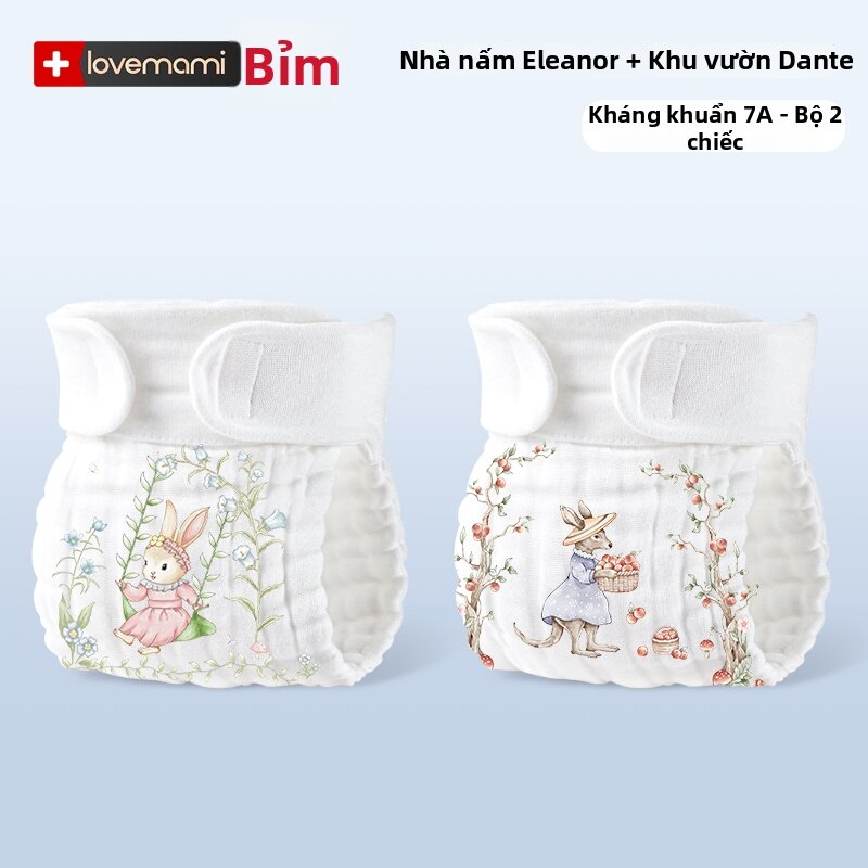 lovemami | Tã Bé Sơ Sinh Gạc Cotton Tái Sử Dụng