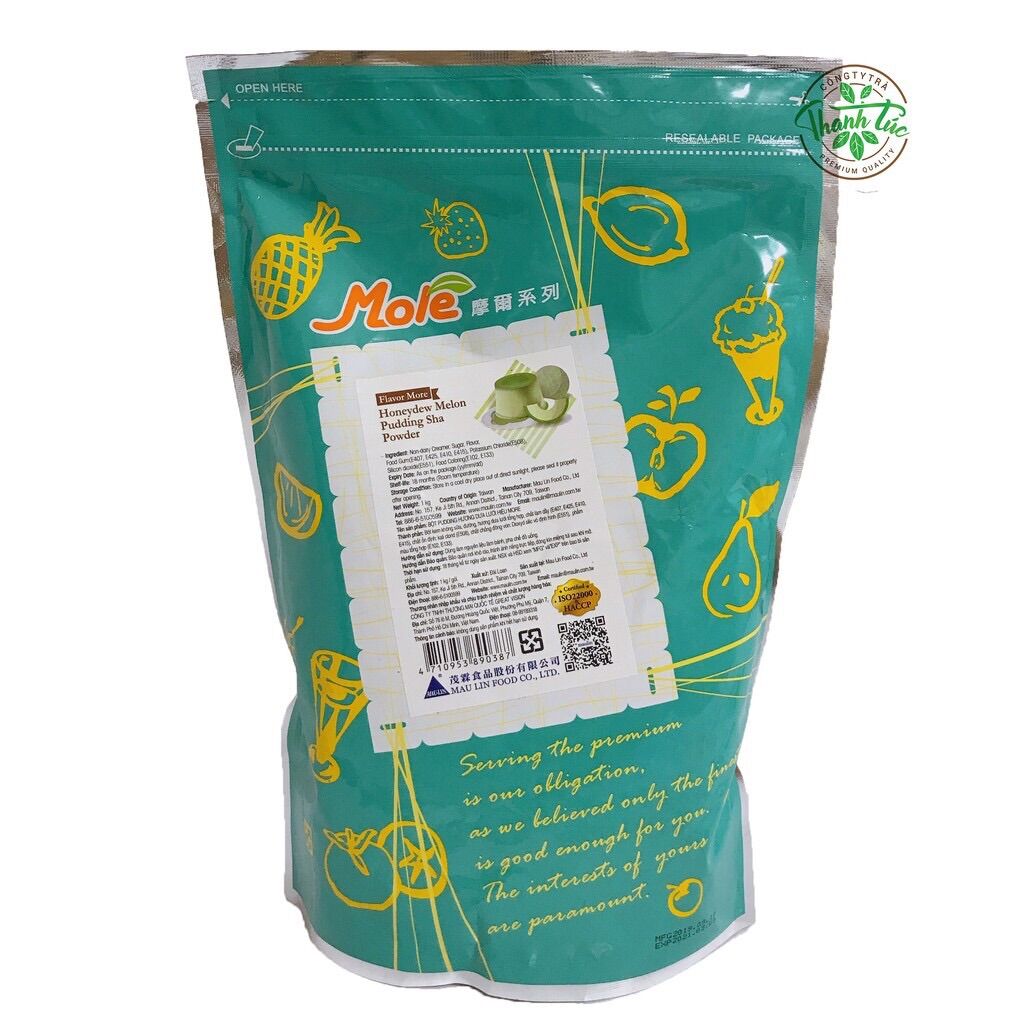 Pudding mole vị dưa lưới