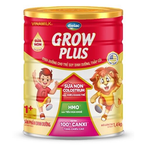 Sữa bột Dielac Grow plus 1+,2+hộp 1,4kg có bổ sung sữa non