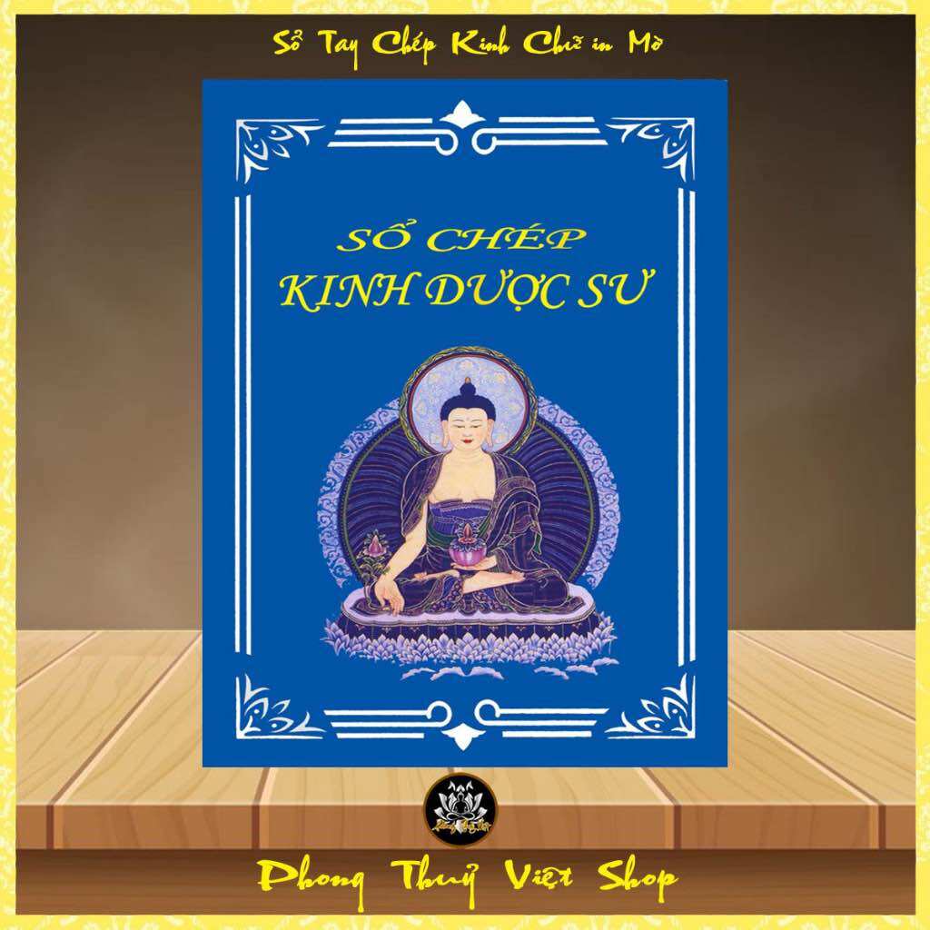 Có sẵn hàng sổ tay chép kinh chữ in mờ _ kinh dược sư bìa lò xo khổ a4 _tặng kèm viết chép kinh