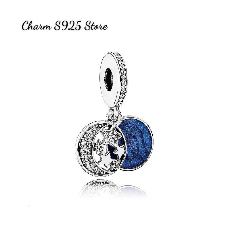 Charm pandora ale treo bầu trời trăng sao bạc s925
