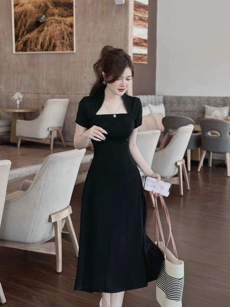 (55-90kg) Đầm thun maxi Bigsize đi chơi thanh lịch (1086)