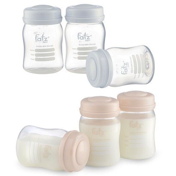 [CHÍNH HÃNG]- Bình trữ sữa 150ml (bộ 3 bình) Fatzbaby FB0120N