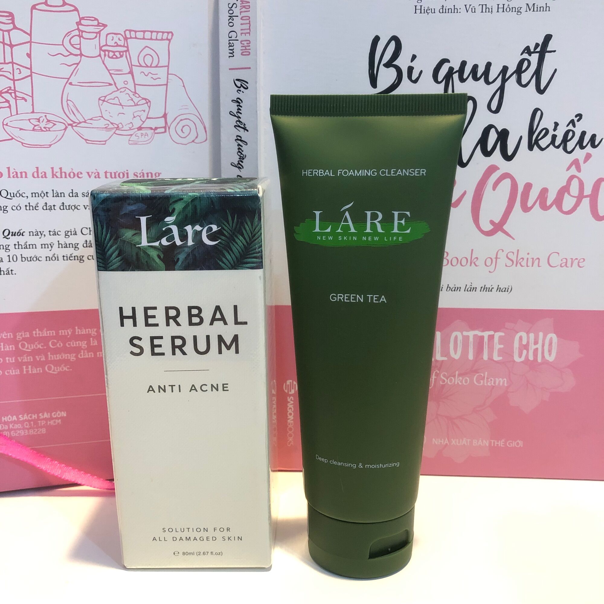 Combo Serum 80ml và Sữa rửa mặt 120ml Thanh Dược Lare