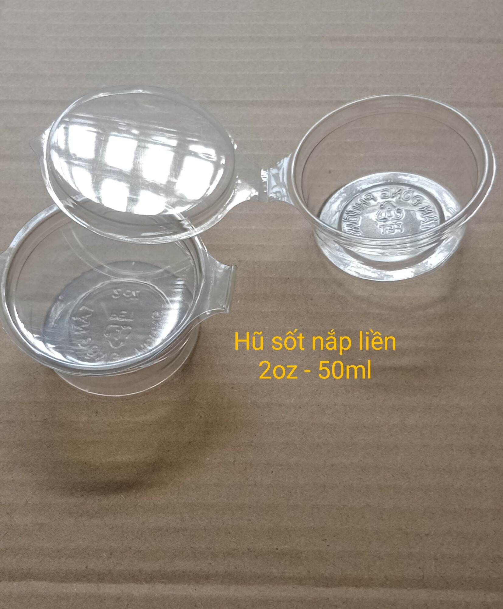  Lốc 50 hũ sốt nắp liền 2oz - 50ml hủ gia vị hủ đựng nước chấm 