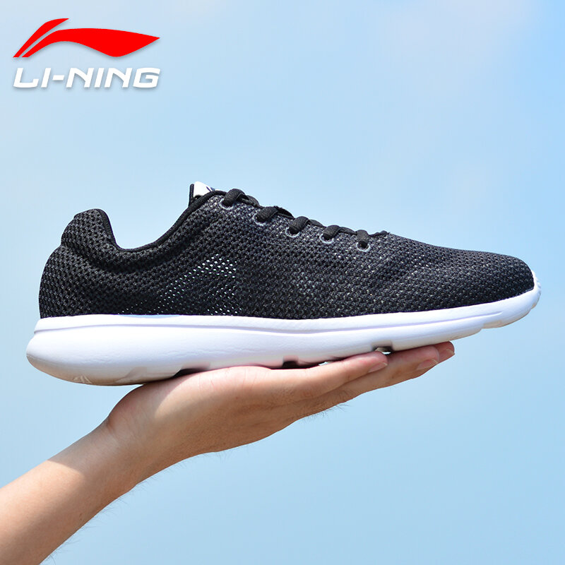 Giày chạy bộ lining giày nam giày chạy bộ siêu nhẹ mẫu mới giày thường ngày chính hãng giảm xóc mẫu nam màu đen mặt lưới giày thể thao