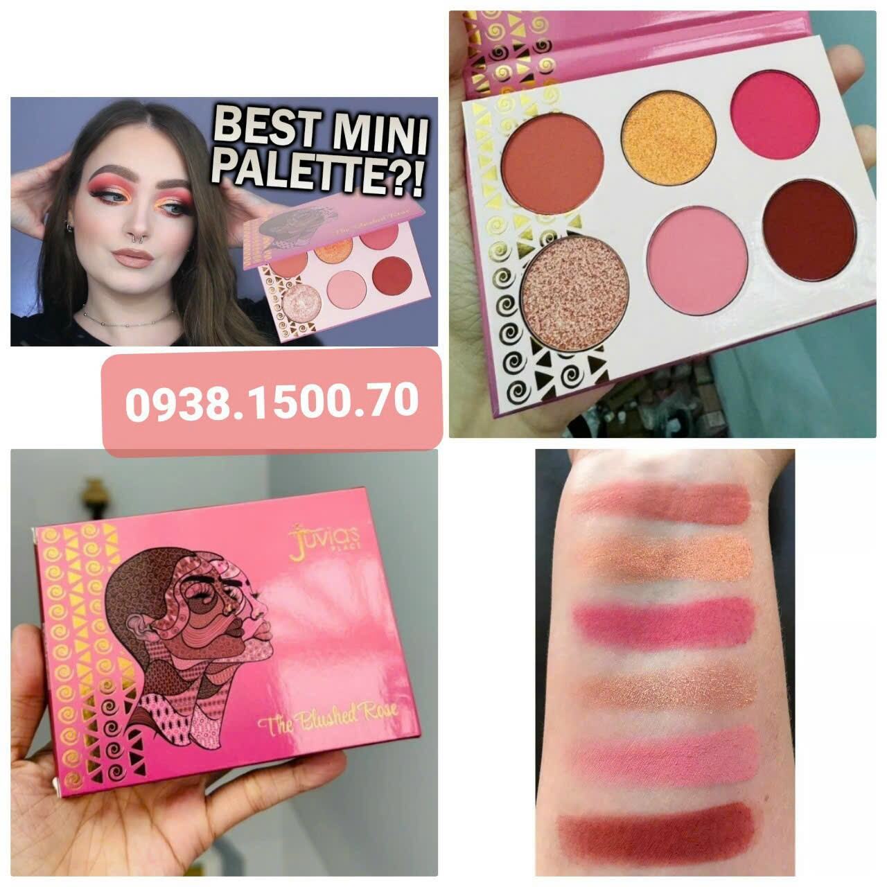 BẢNG PHẤN MÁ HỒNG KIÊM PHẤN MẮT 2IN1 6 Ô THE JUVIA.S PLACE BLUSH ROSE PALETTE