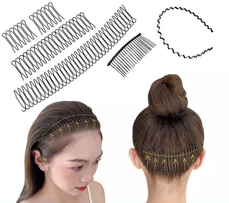 Xược cài tóc con gọn gàng dụng cụ cố định tóc con sau gáy cho nữ