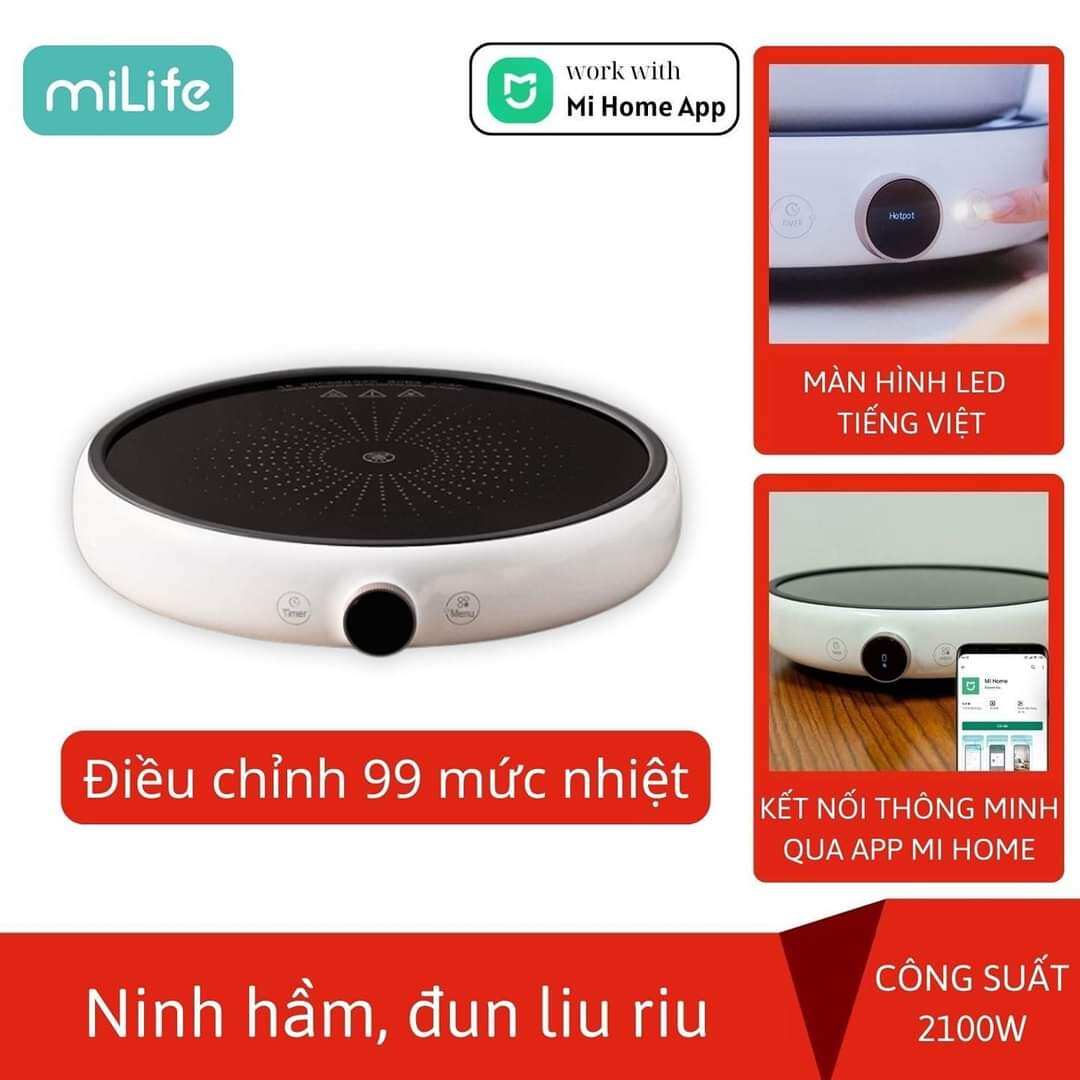 Xiaomi round single induction cooker with 99 heat levels Zhiwu zhu, Accurate timer, Multi-function induction cooker without picky pots, Frying, frying and steaming hot pot, Zhiwu Zhu Induction Cooker,Induction cooker for restaurant