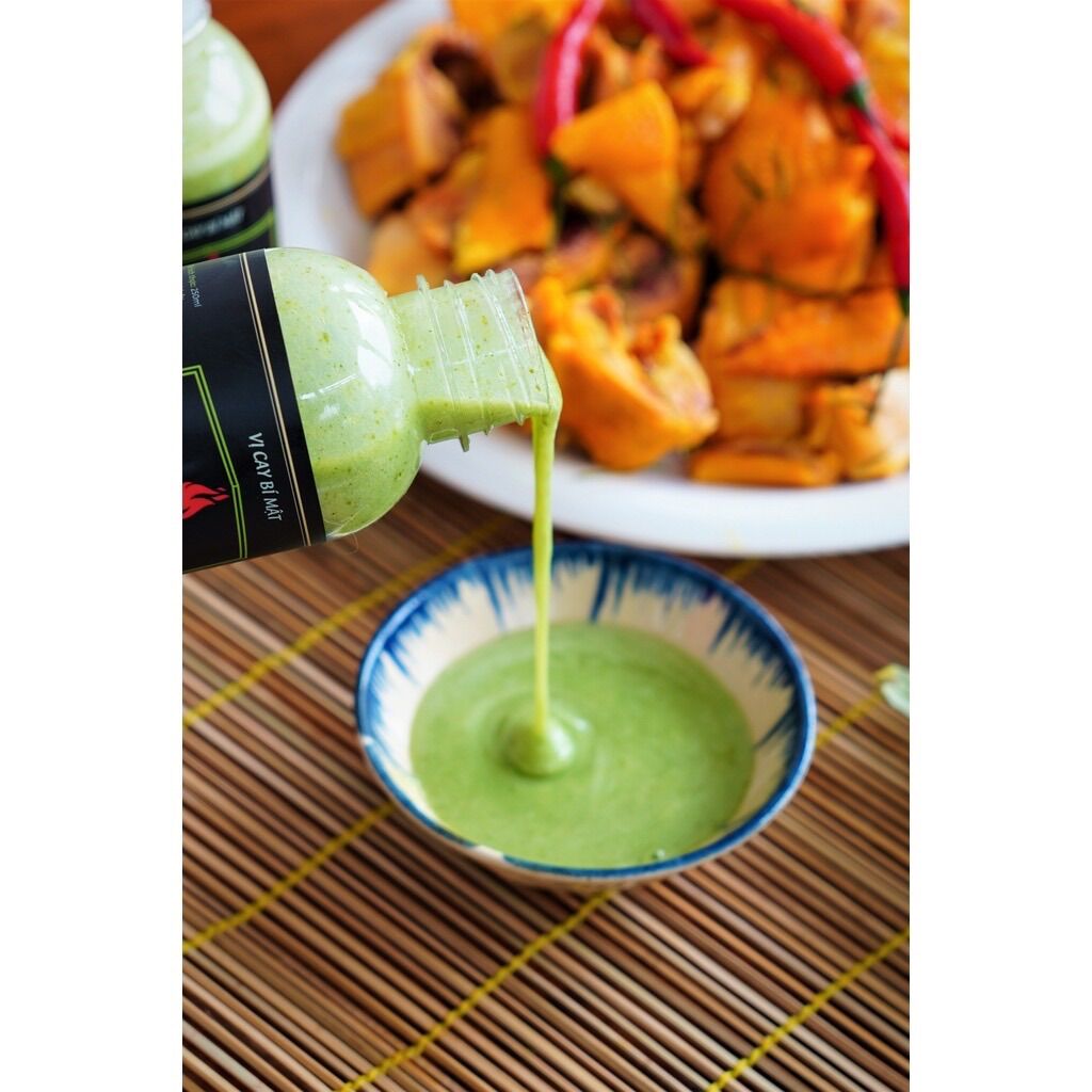 Nước chấm xanh mù tạt Thích Cay- chai 250ml