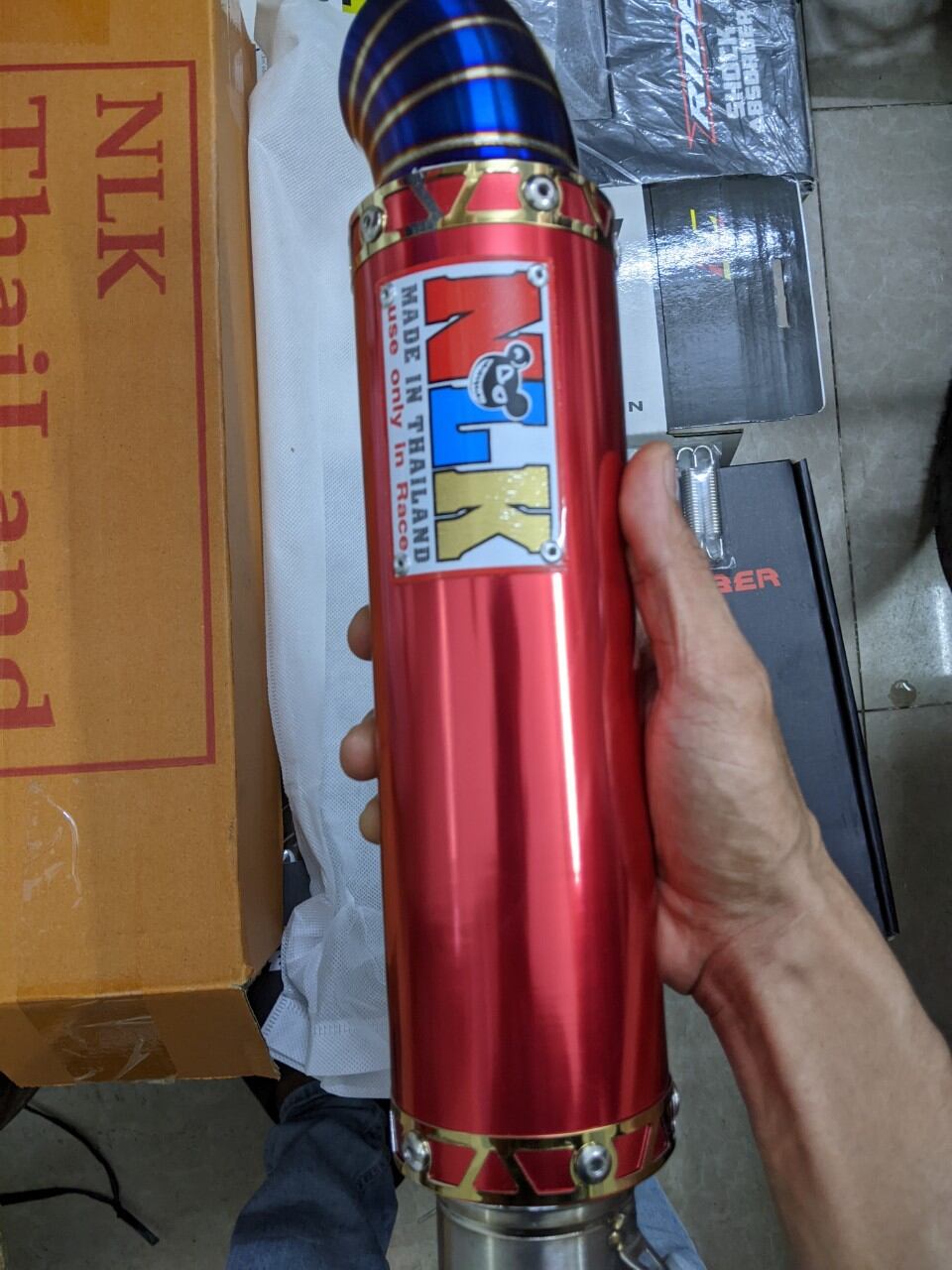 Lon pô NLK gắn cho các dòng xe máy