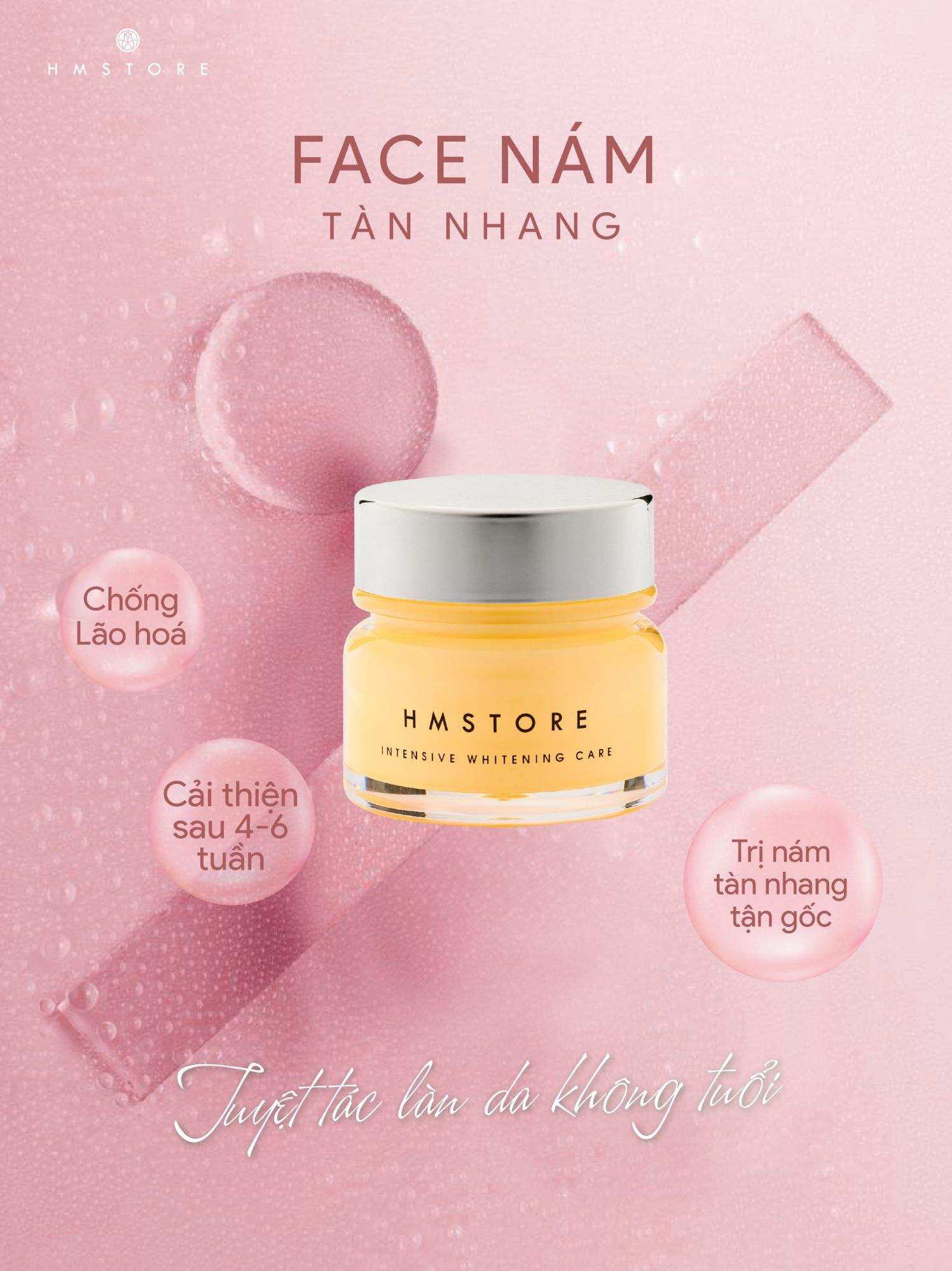 KEM NGỪA NÁM TÀN NHANG HM STORE ( Loại bỏ nám, tàn nhang chỉ sau 1 liệu trình trả lại làng da tươi trẻ)