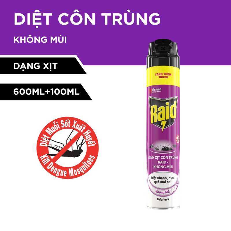 Bình xịt côn trùng Raid 520ml