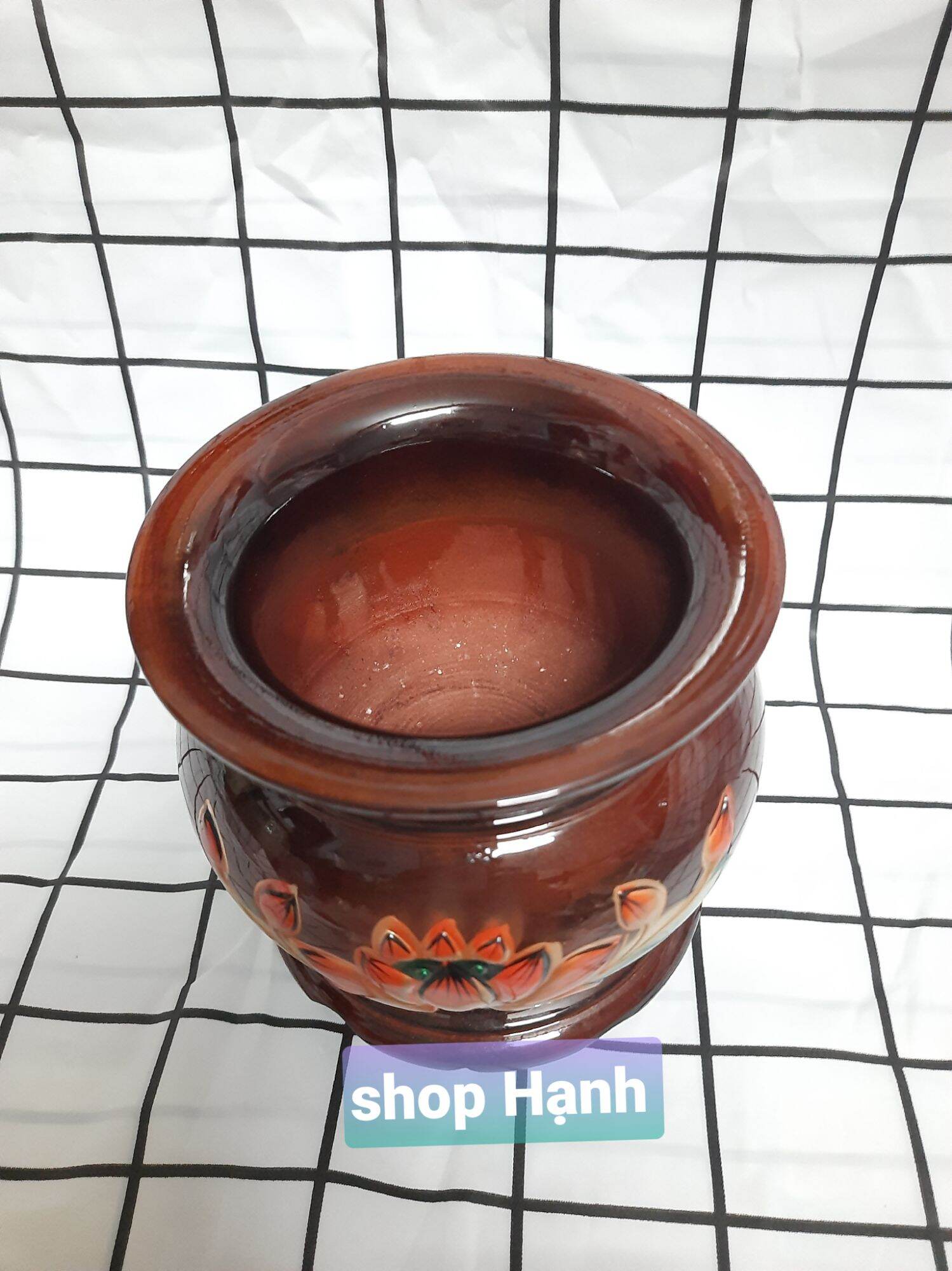 Lư hương gỗ chạm hoa sen có 5 size