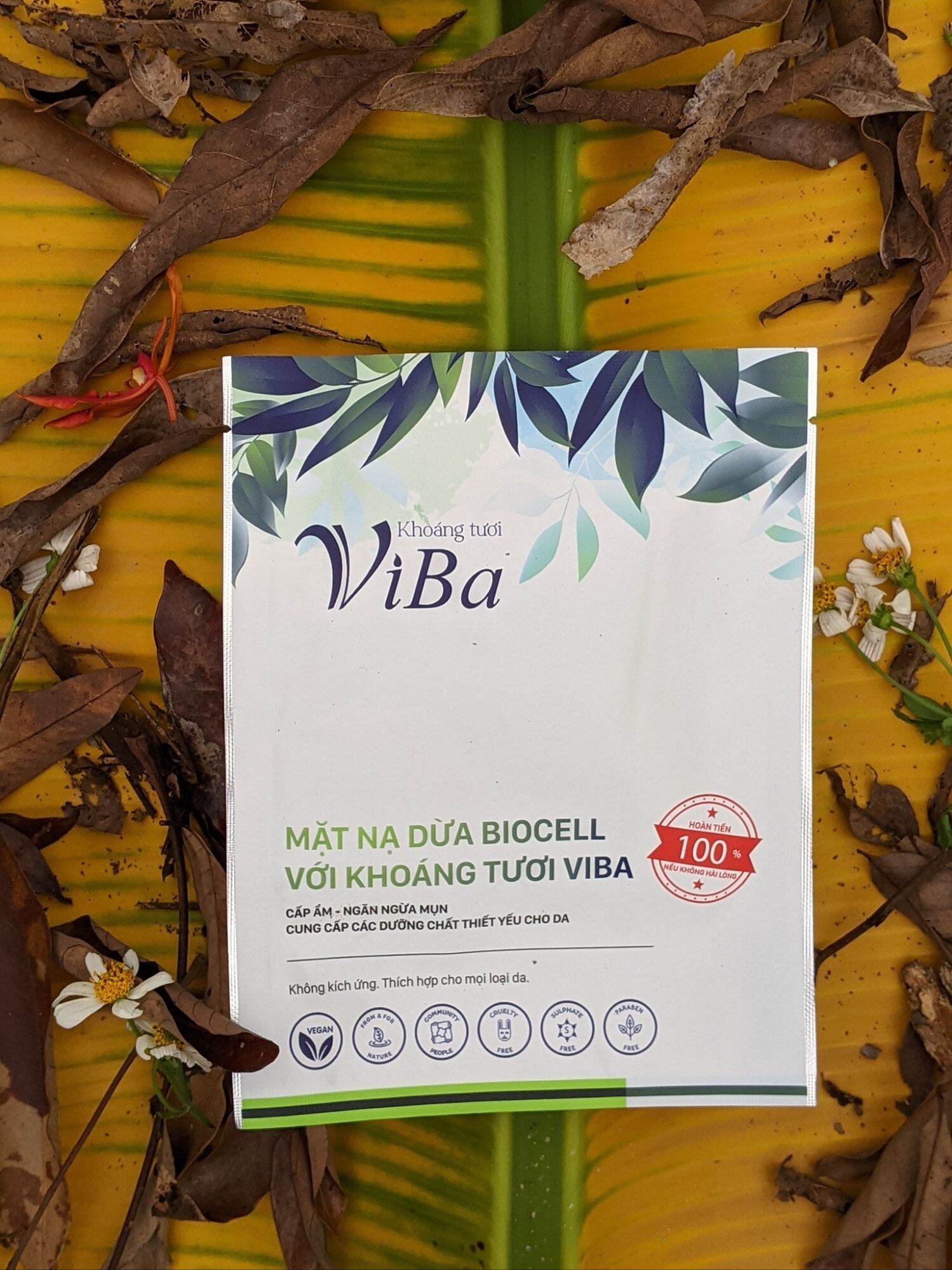 Mặt nạ dừa Biocell với khoáng tươi ViBa