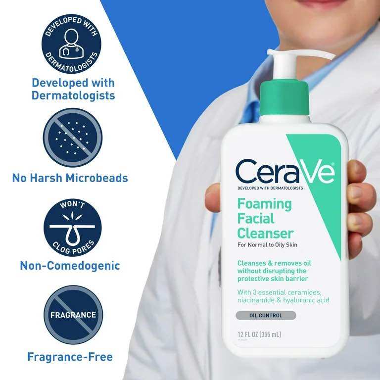 Sữa rửa mặt Cerave Foaming Cleanser cho da dầu đủ size
