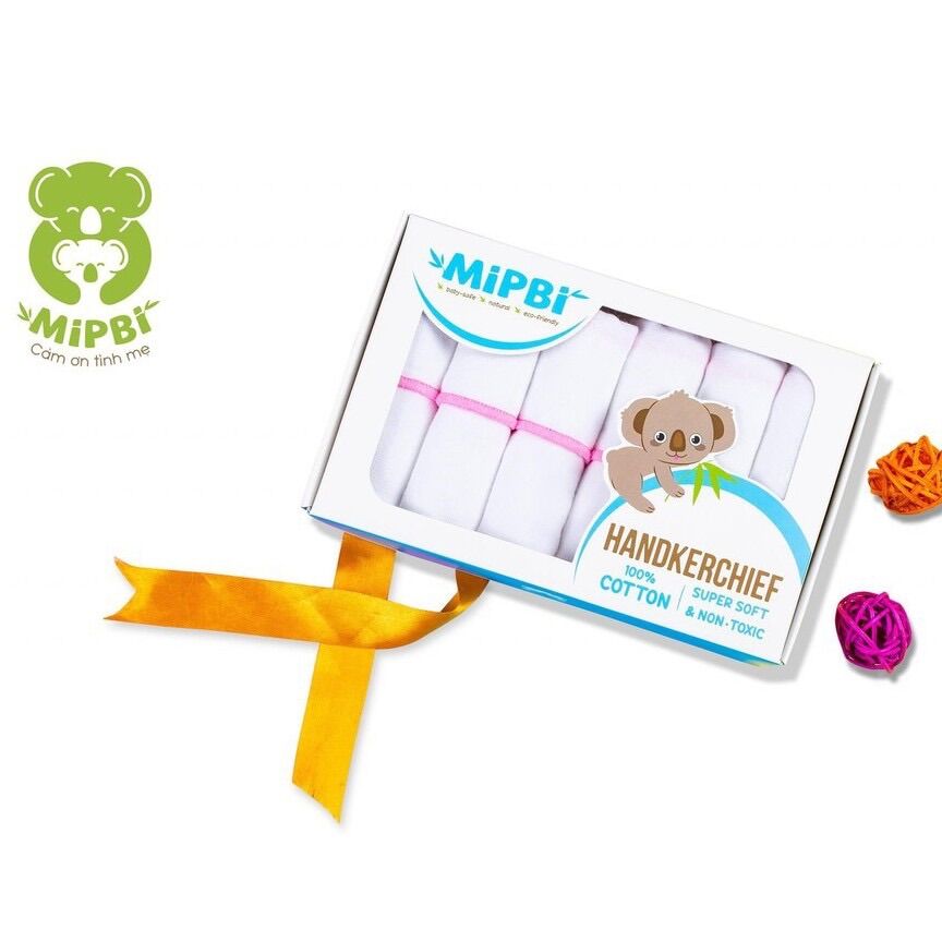 Khăn sữa hộp cotton 2 lớp, 4 lớp Mipbi