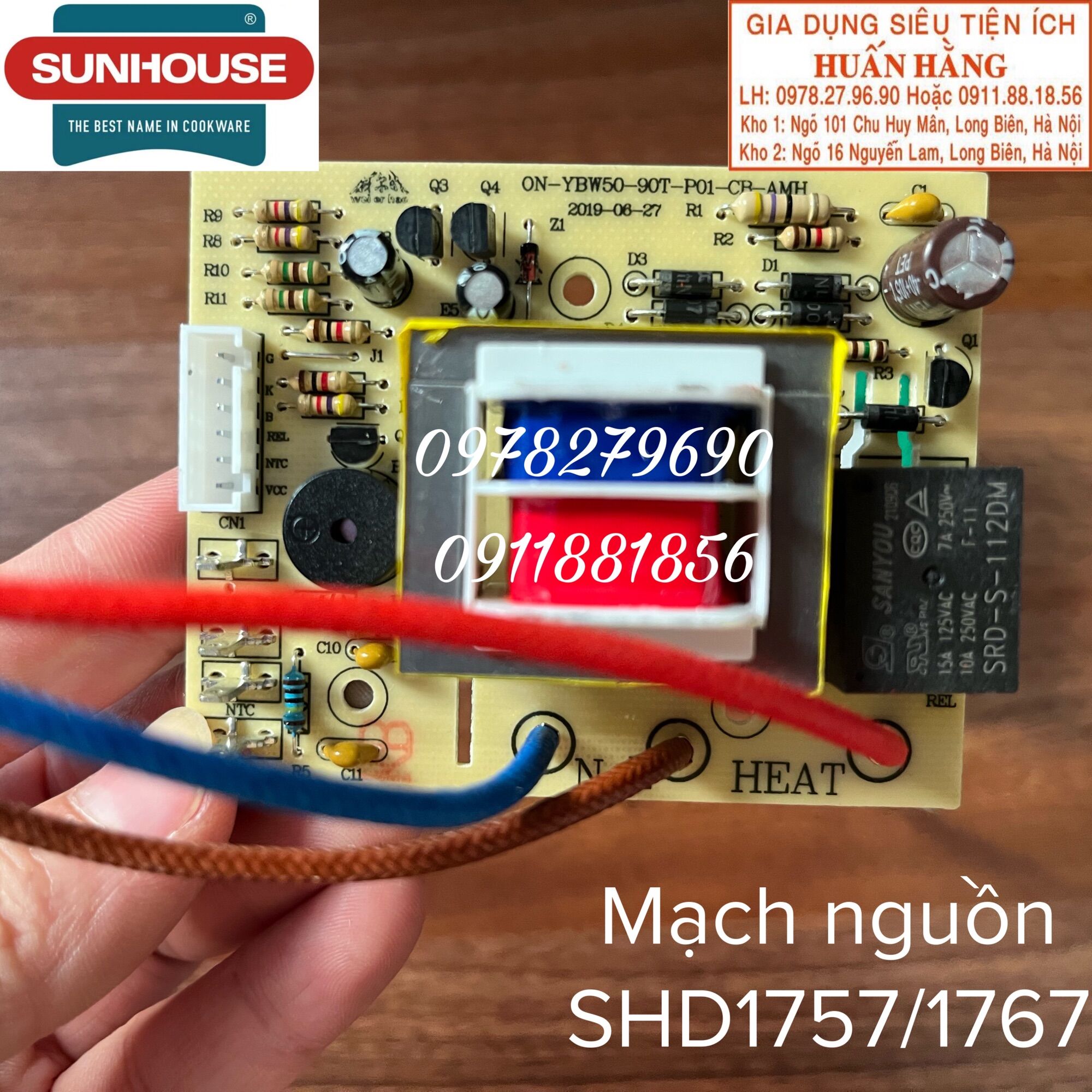 Mạch nguồn nồi áp suất điện tử sunhouse shd1757 shd1767
