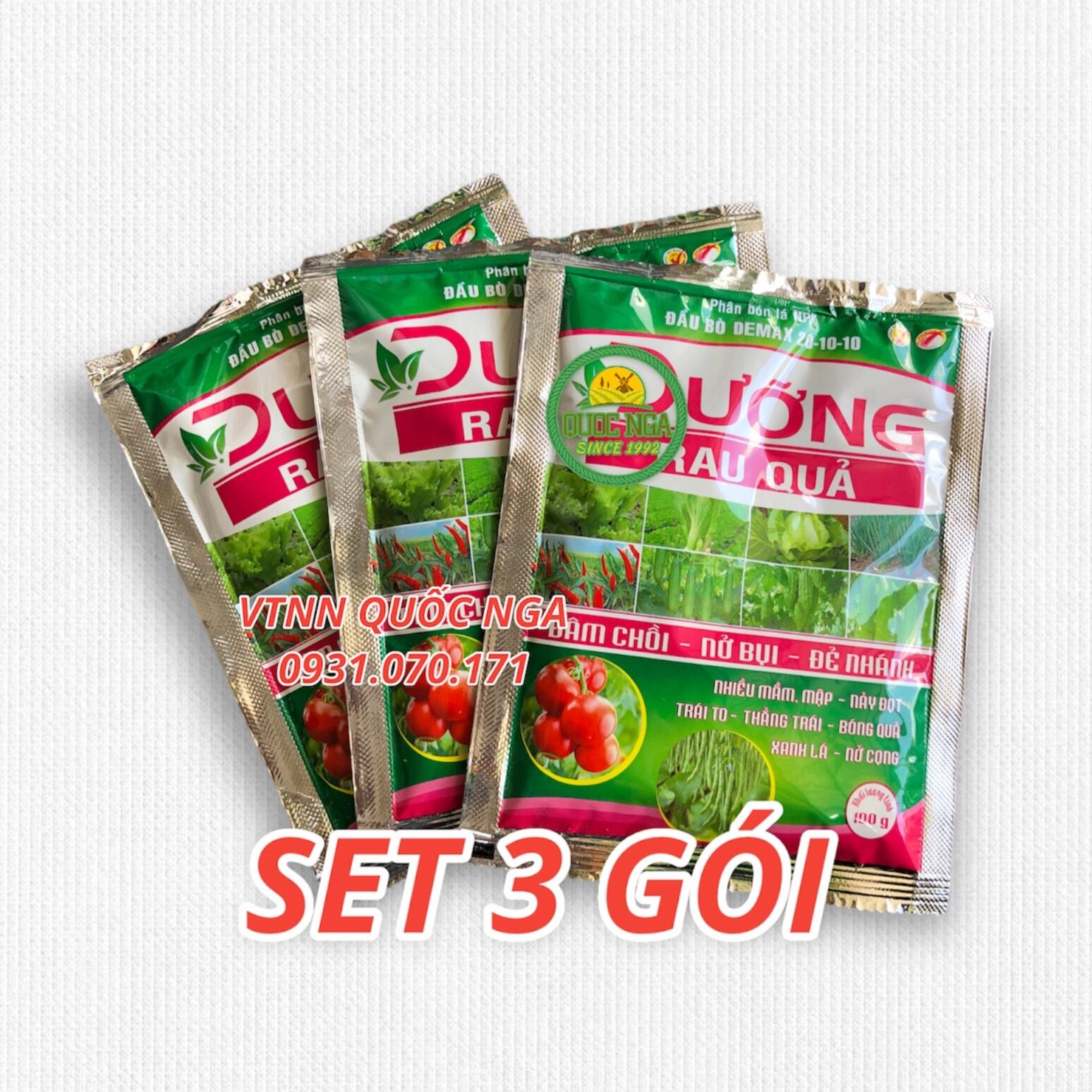 NPK 20-10-10 DƯỠNG RAU QUẢ TO TRÁI, THẲNG TRÁI, BÓNG TRÁI