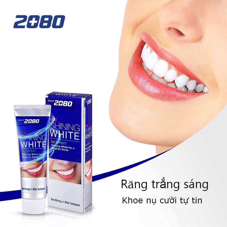 KEM ĐÁNH RĂNG CAO CẤP 2080 SHINING WHITE 3D EFFECT
(Kem làm trắng răng chuyên biệt)