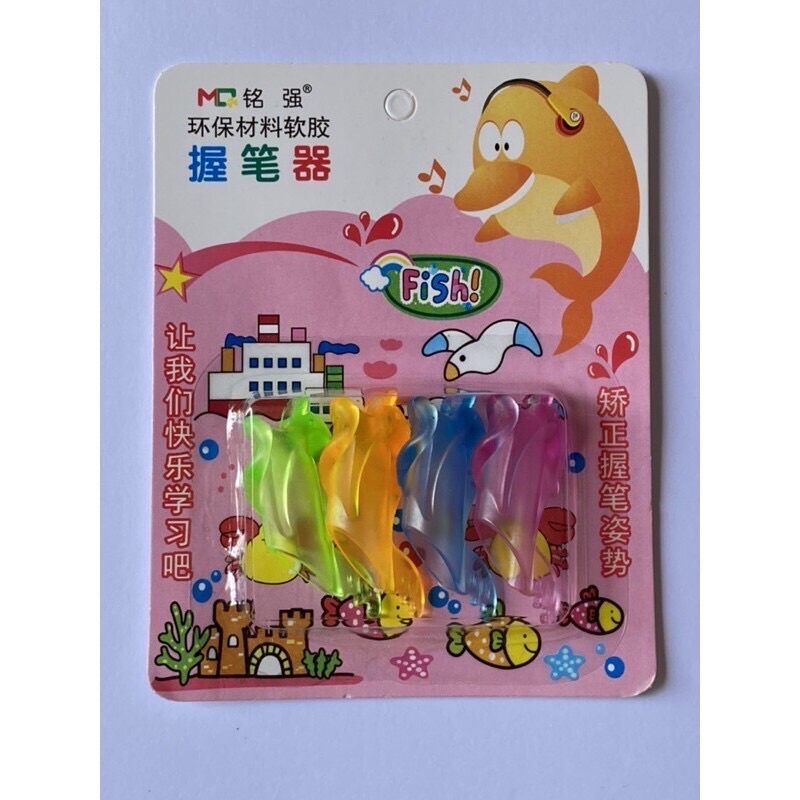 SET 1 vỉ 4 con cá định vị cầm bút đúng cho bé