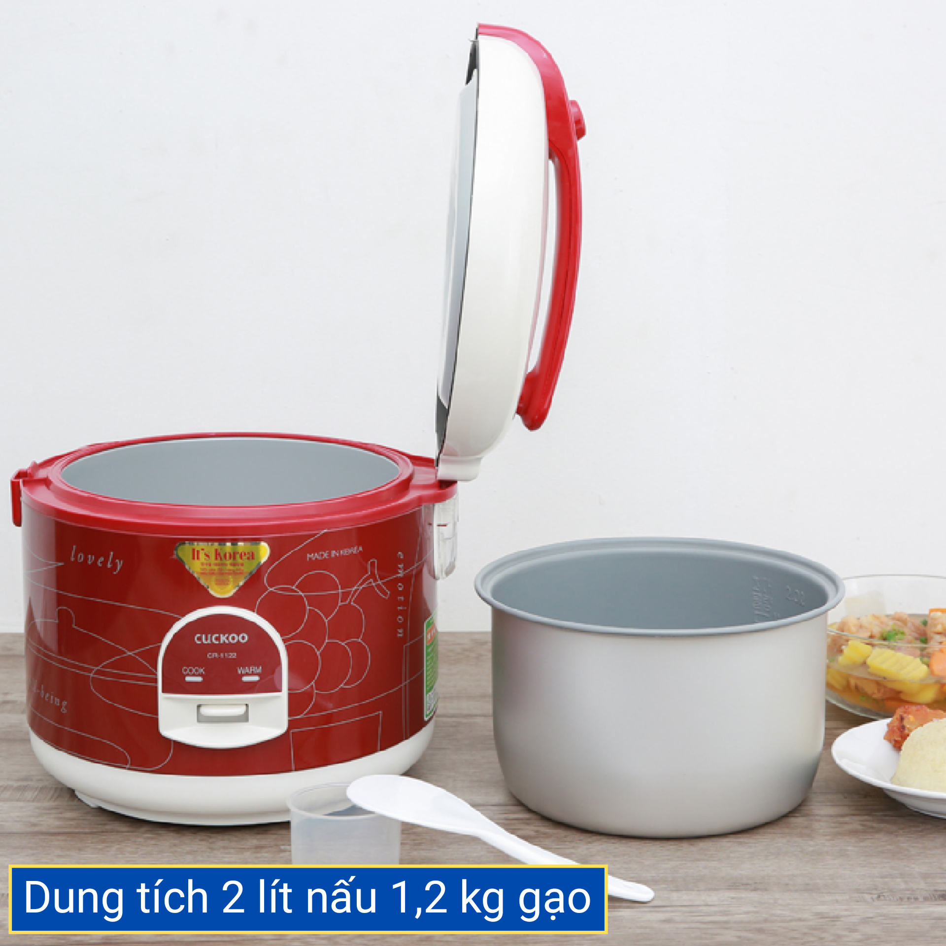 [HCM]Nồi cơm điện Cuckoo CR-1122R 2L (MADE IN KOREA)
