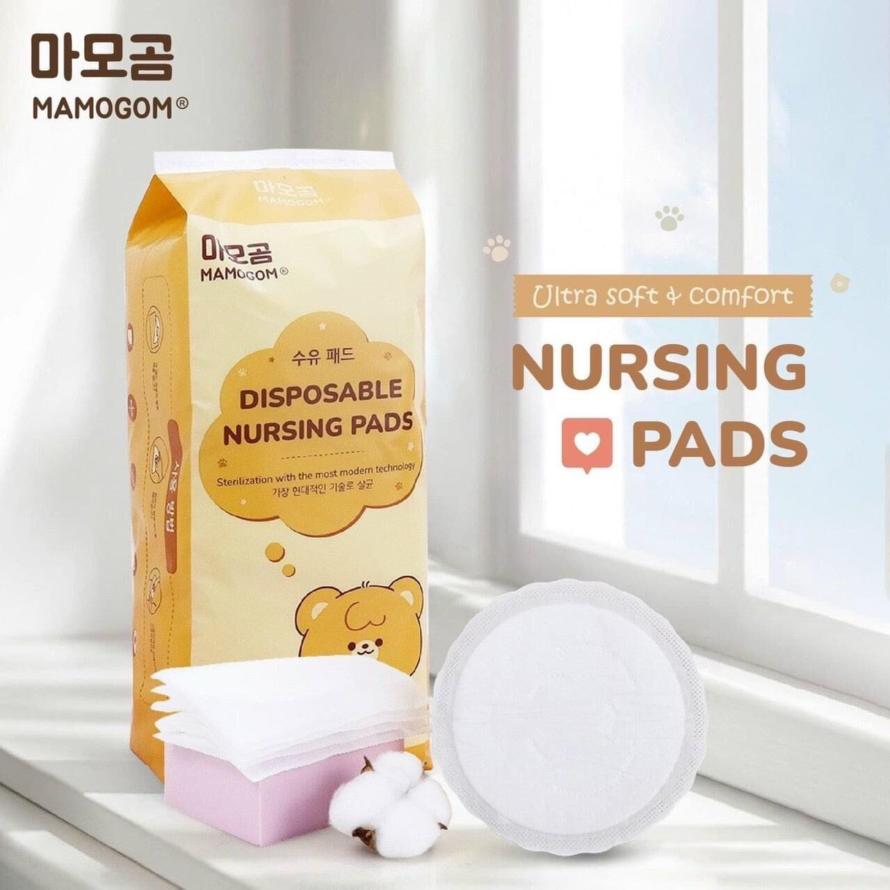 Bịch 100 miếng lót thấm sữa MAMOGOM organic hữu cơ cho mẹ