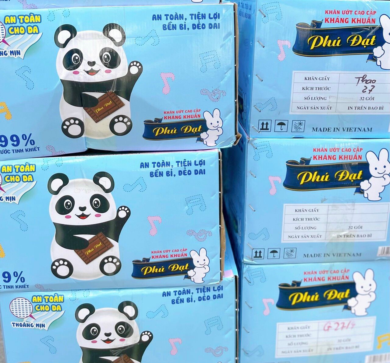 Khăn ướt Phú Đạt gói 120 tờ không mùi