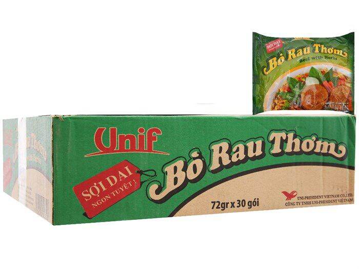 Mì Bò Rau Thơm Thùng 30 gói