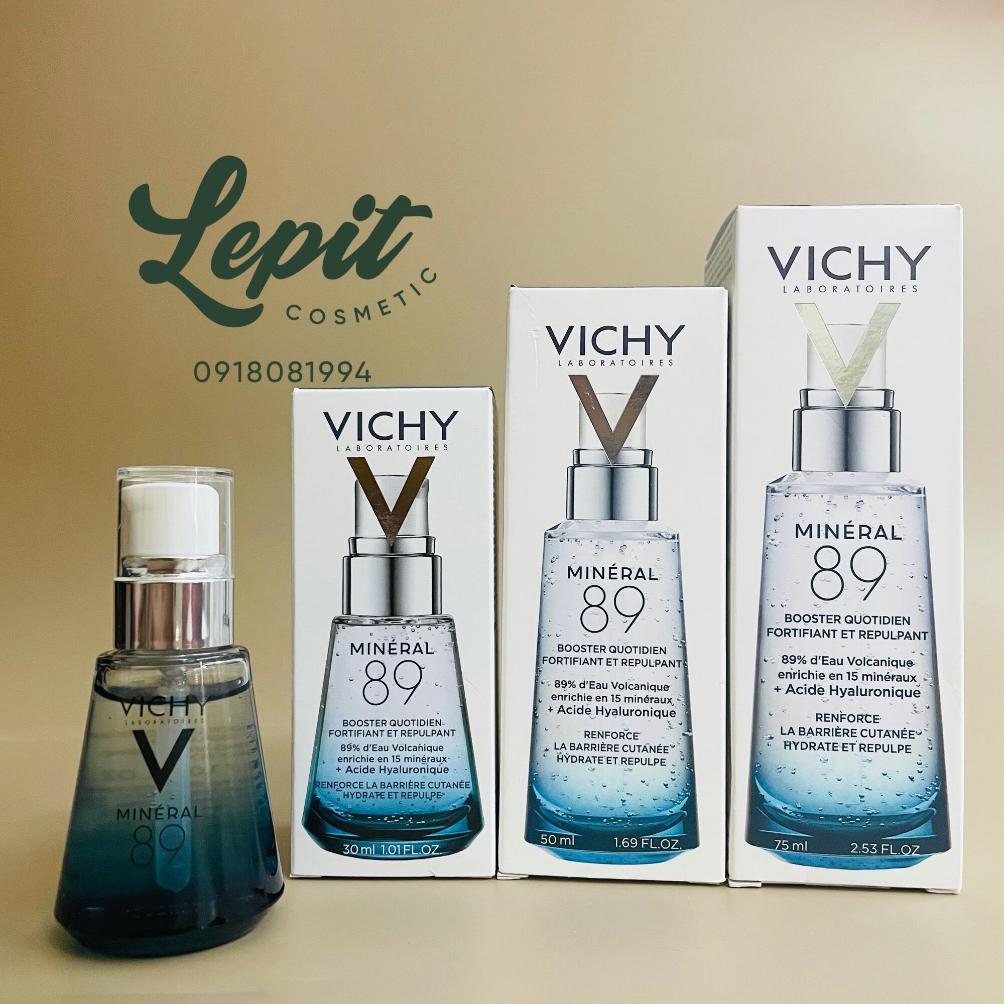 Hoàn tiền 15% - serum vichy 89 - nước khoáng cô đặc 50ml-75ml - lepit cosmetic