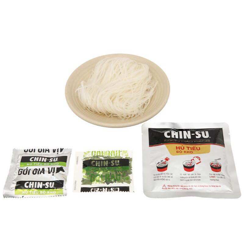 Thùng 12 Hộp Phở Bò Chinsu (Có Thịt Thậ) 132G/Hộp