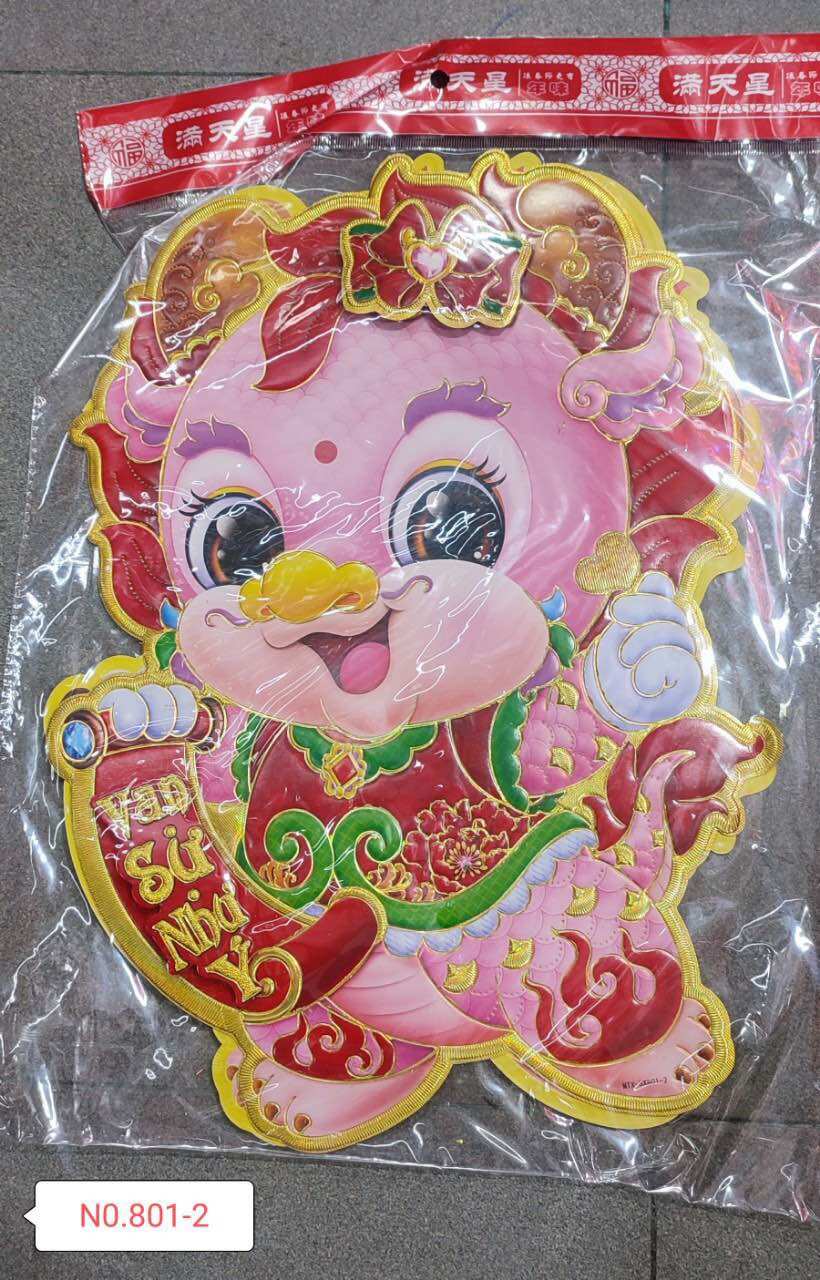 Decal trang trí tết mẫu mới 2024