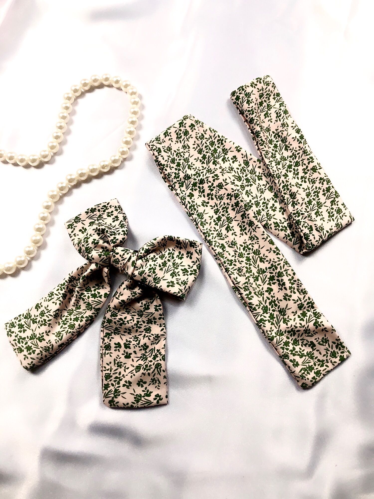 10 Dây Cột Tóc Vải hoa Ngẫu nhiên HandMade