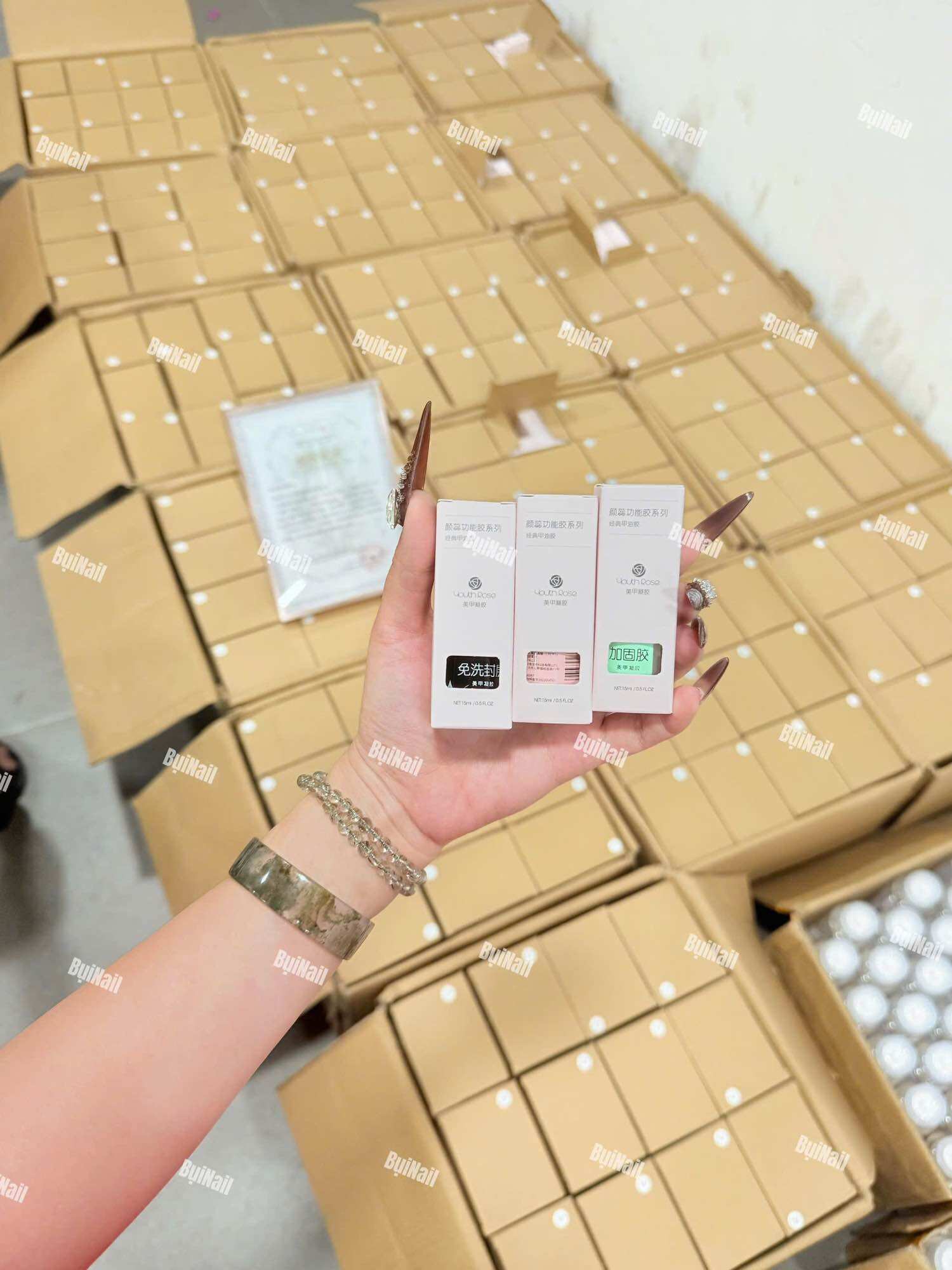 BASE- TOP- LỲ- CỨNG MÓNG - TOP KIM CƯƠNG HOA HỒNG 15ML FULL HỘP