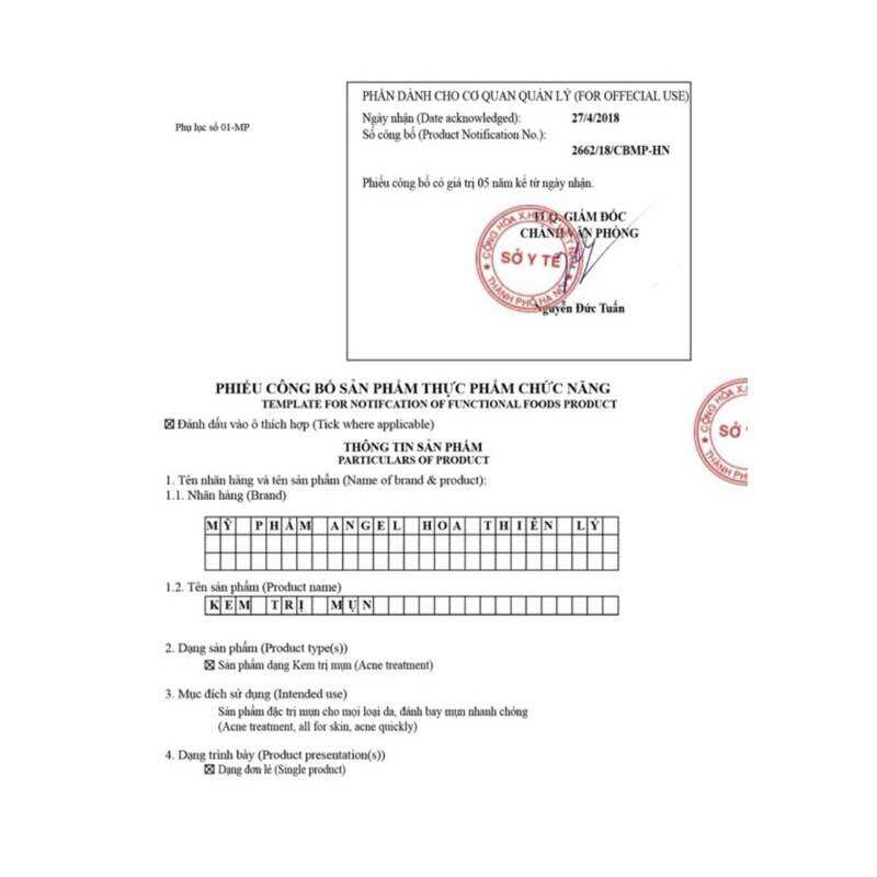 KEM MỤN ANGEL chính hãng 15g