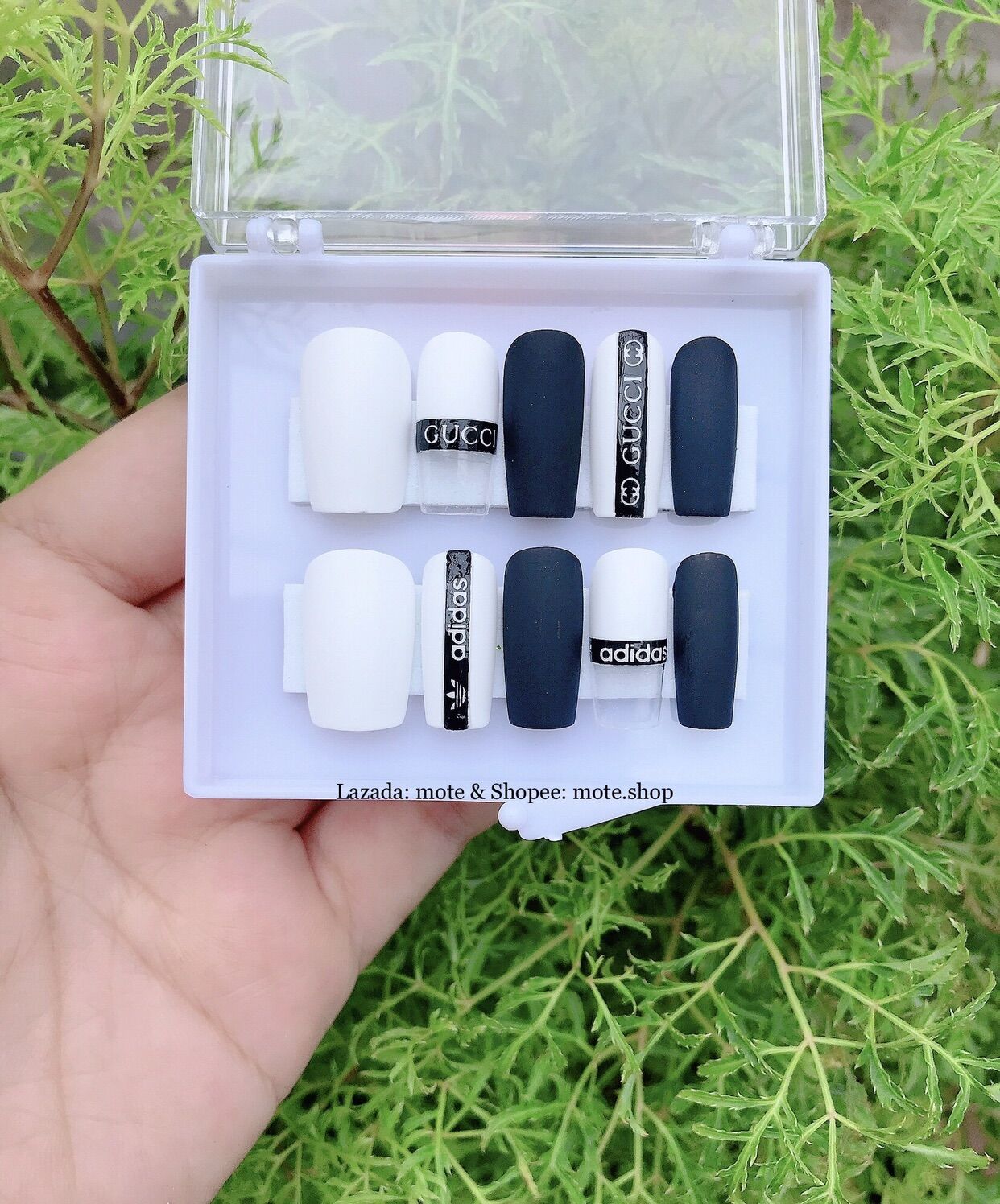 Móng tay úp-Móng úp nails thiết kế - tặng keo và dũa