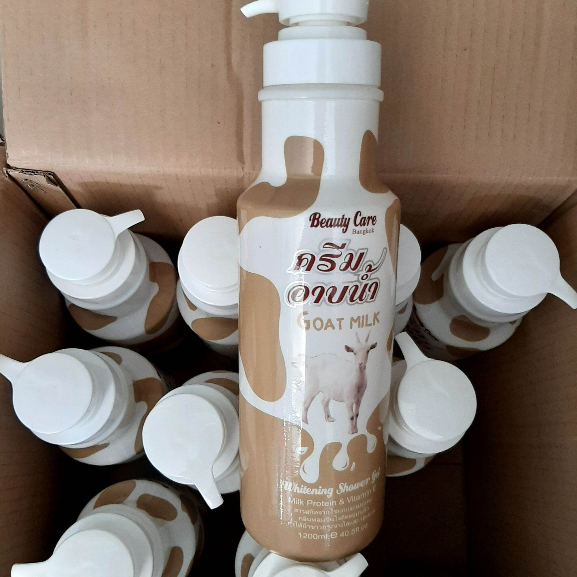 Sữa Tắm Trắng Da Beauty Care bangkok 1200ml Thái Lan mùi sữa Dê rất thơm dịu hàng chuẩn